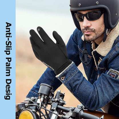 WaterProof WindProof Thermal Gloves with Grips Touch Unisex (Large)