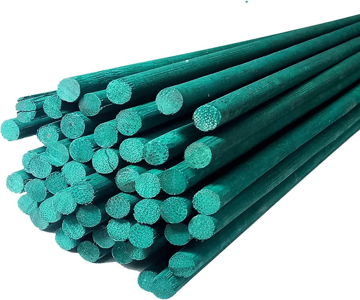 100 Plant Support Canes Garden Green Sticks Flower Holders Stakes Split