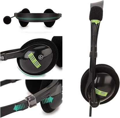 USB Headset with Microphone on Ear Headphone with Mic Desktop