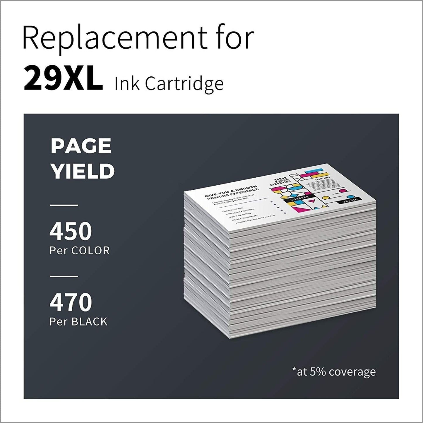 29 XL Printer Ink Cartridges Black Colour Printers 29XL (8 Pack)