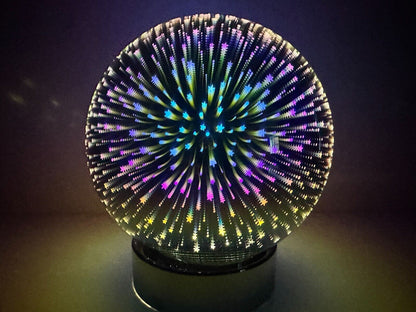 Infinity Star Mirror Light - Glow Ball - Firework Multi Coloured - Perfect Night Lamp - Battery Operated