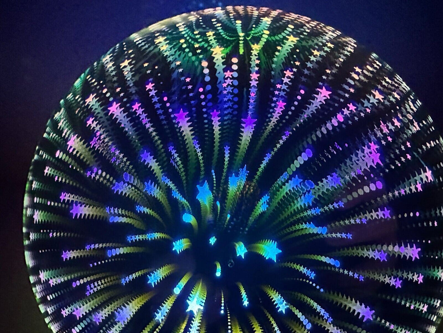 Infinity Star Mirror Light Glow Ball Firework Multi Coloured Night Lamp