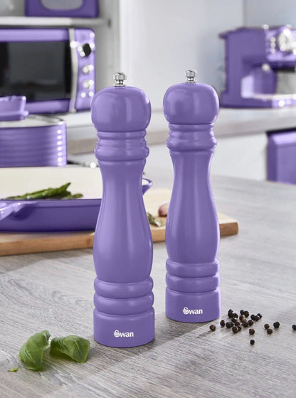 Swan Retro Salt and Pepper Mills - Purple - 8" One Size (SWKA1080PURN)