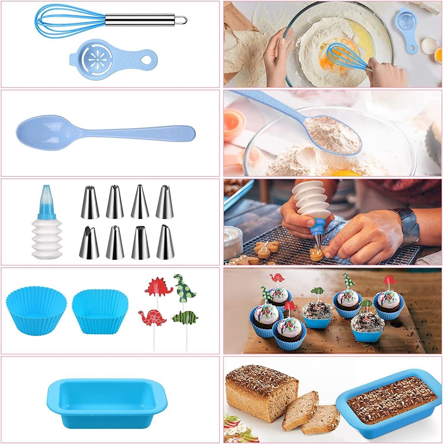 Gemeer Children’s Cooking and Baking Set - 34 Pcs - Includes Chefs Apron for Little Boys or Girls with Chef Hat, Oven Mitt & Utensils