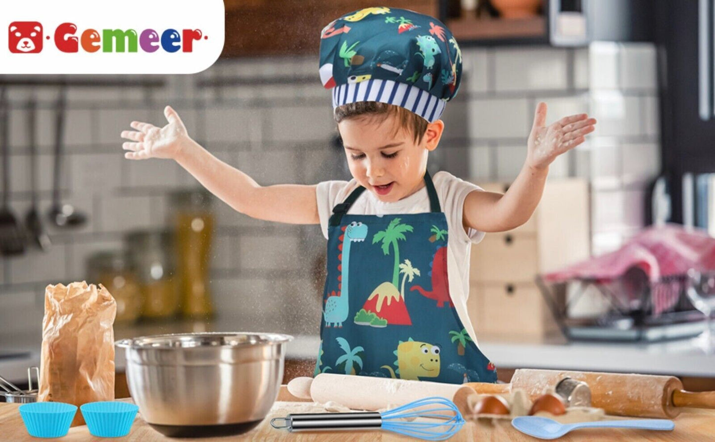 Children’s Cooking & Baking Set 34pcs Includes Bake Kit Apron Fun (Boys/Girls)