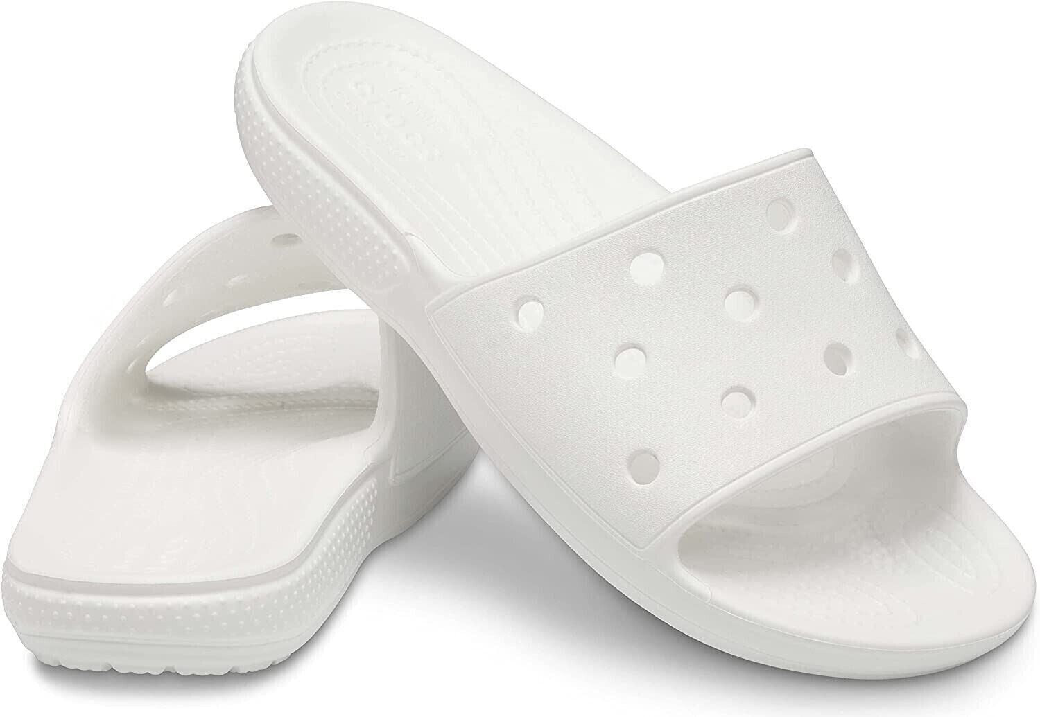 Crocs Sandals Classic Shoes Beach Sliders Mens Womens - White