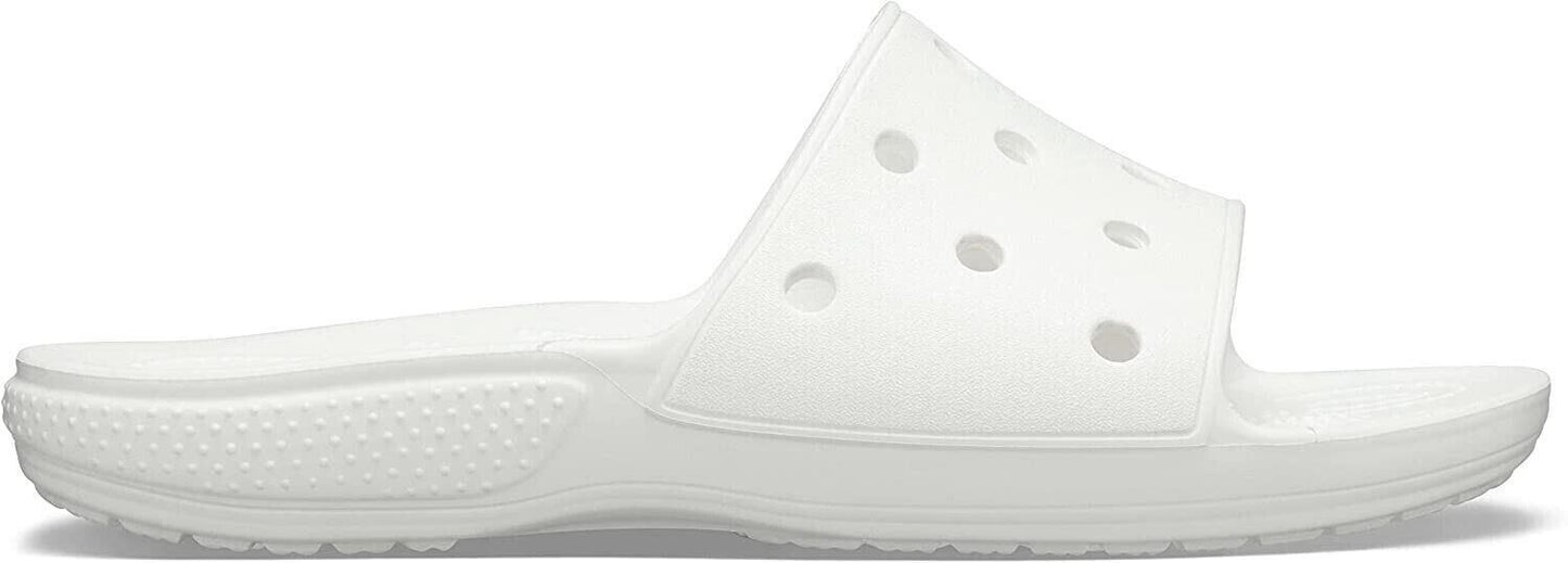 Crocs Unisex Classic Slip On Sandals Beach Shoes (White)