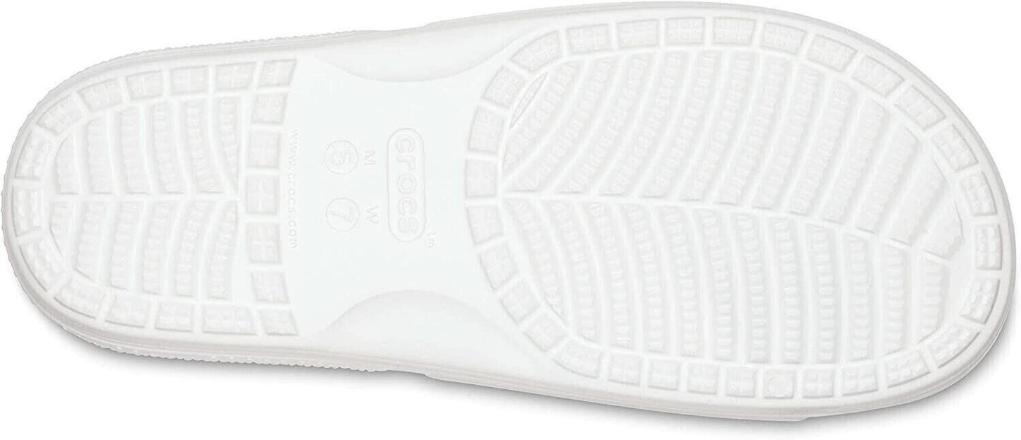 Crocs Unisex Classic Slip On Sandals Beach Shoes (White)