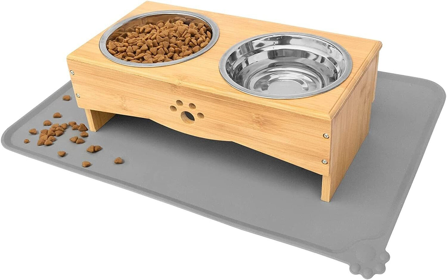 Elevated Feed Station - Bowls With Stand for Small to Medium Dogs and Cats