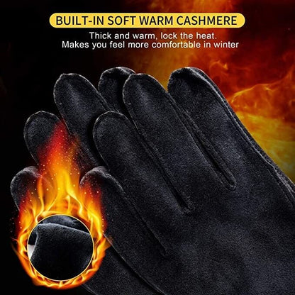 Outdoor Thermal Gloves Adults Touch-Screen Cycling Thin (Black)