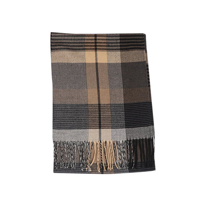 Lambswool and Cashmere Feel Blend Scarf Stylish Winter Warm (Womens Mens)