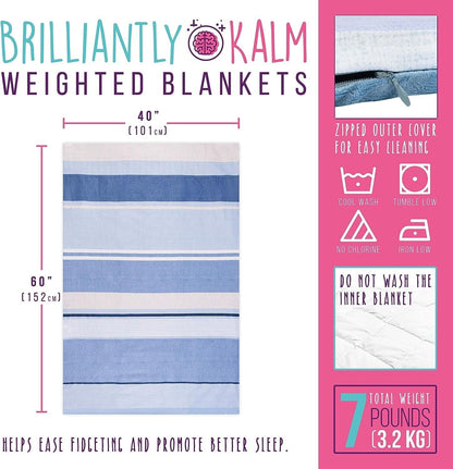 Weighted Blanket for Kids Calming Heavy Sensory Blue/Grey