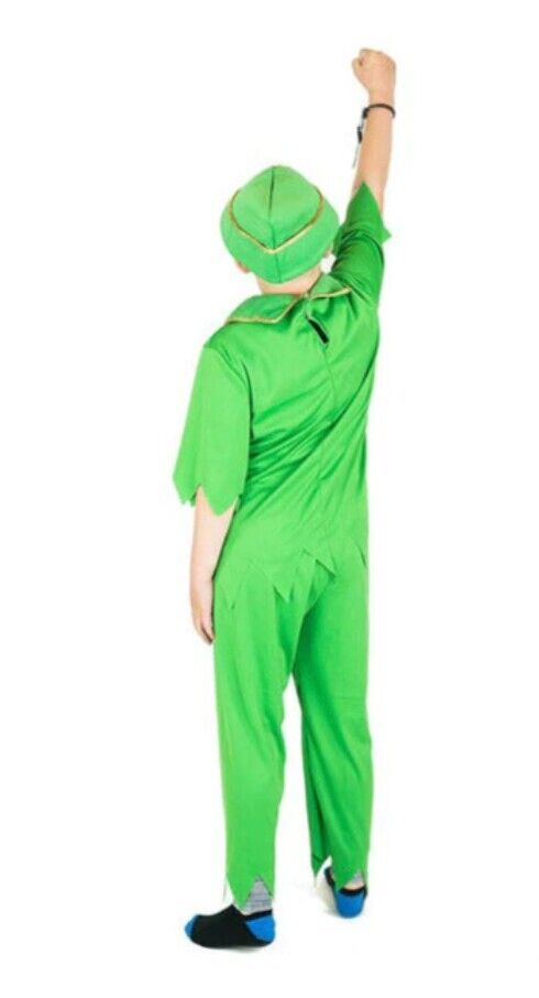 Boys Peter Pan Costume Peterpan Fancy Dress Kids Movie Childrens (4, 6 years)