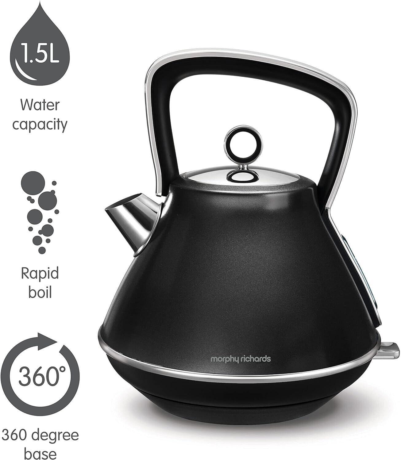 Morphy Richards Evoke Pyramid Kettle 100110 (Black).