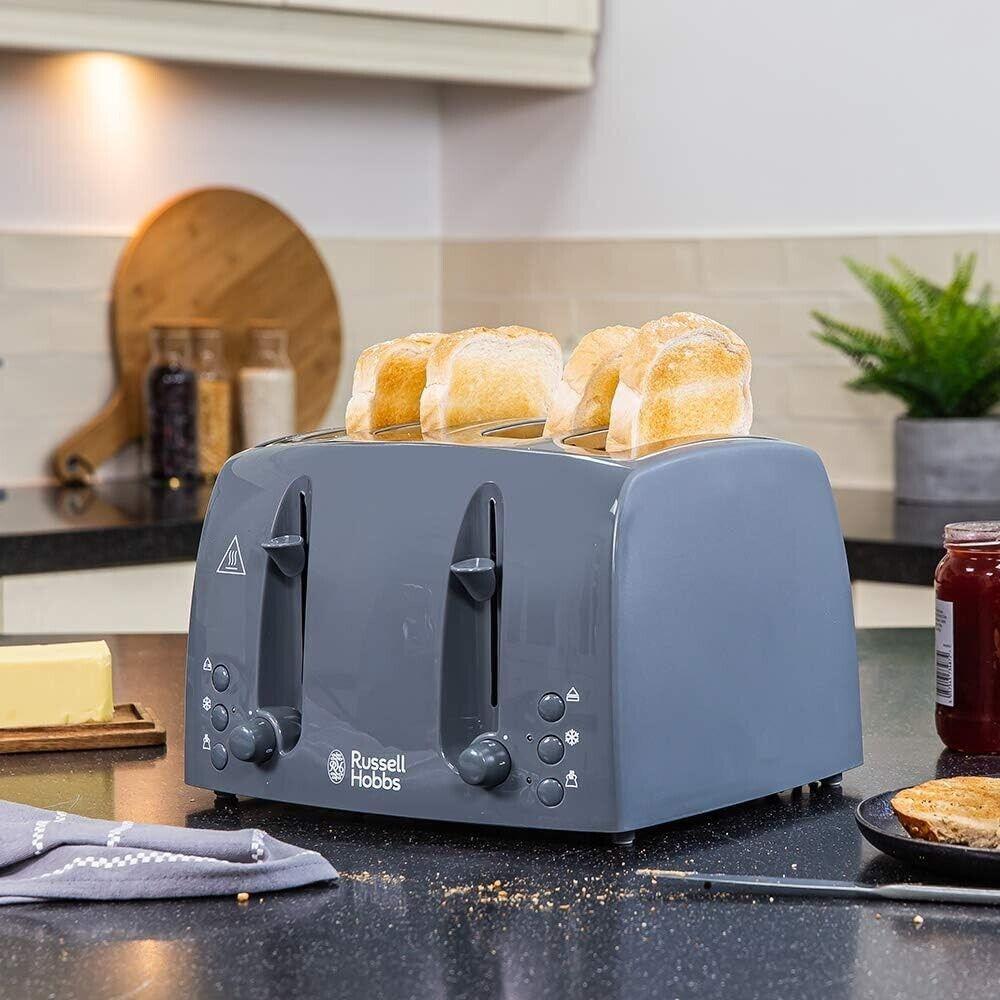 Russell Hobbs Textures 4 Slice Toaster 21654 (Grey).
