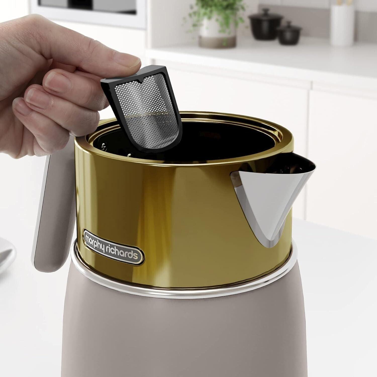 Morphy Richards Signature Opulent Kettle (Grey/Gold).