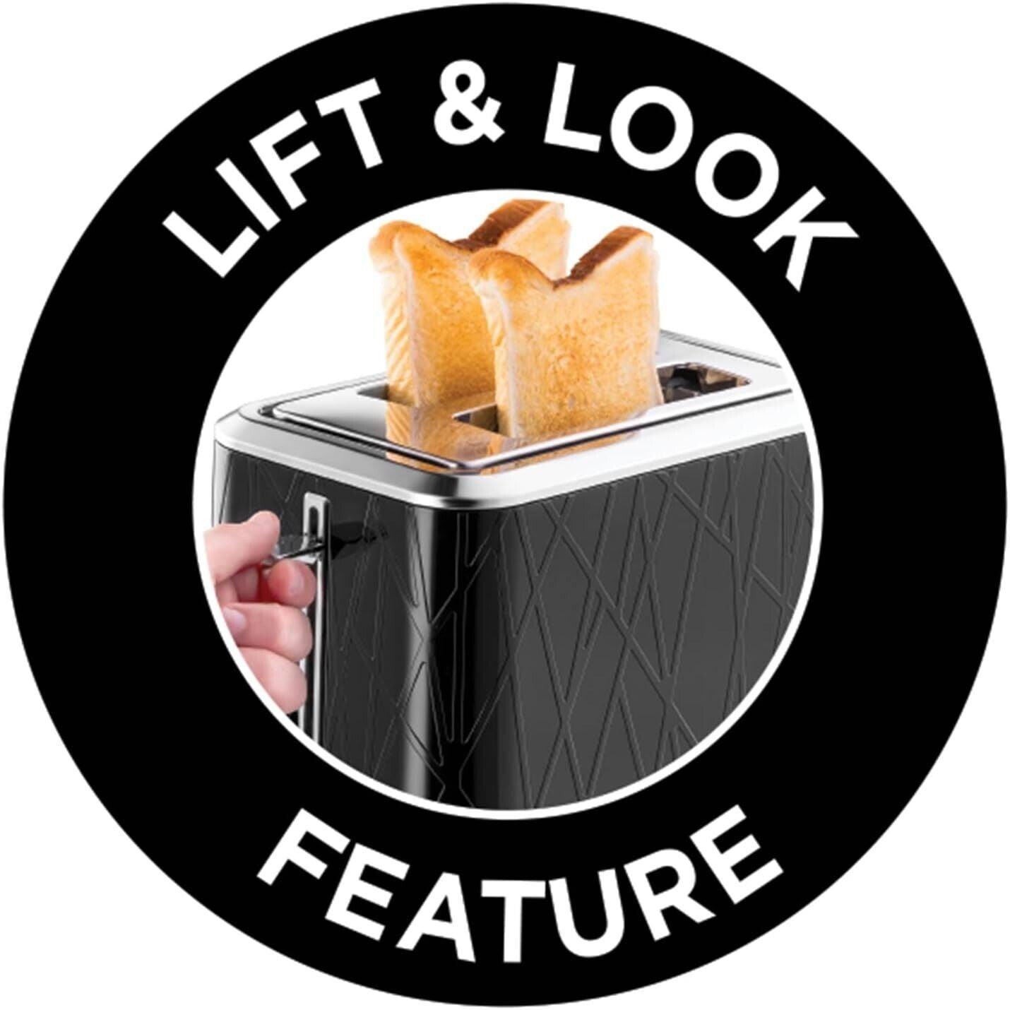 Russell Hobbs Structure 2 Slice Toaster 28091 (Black).