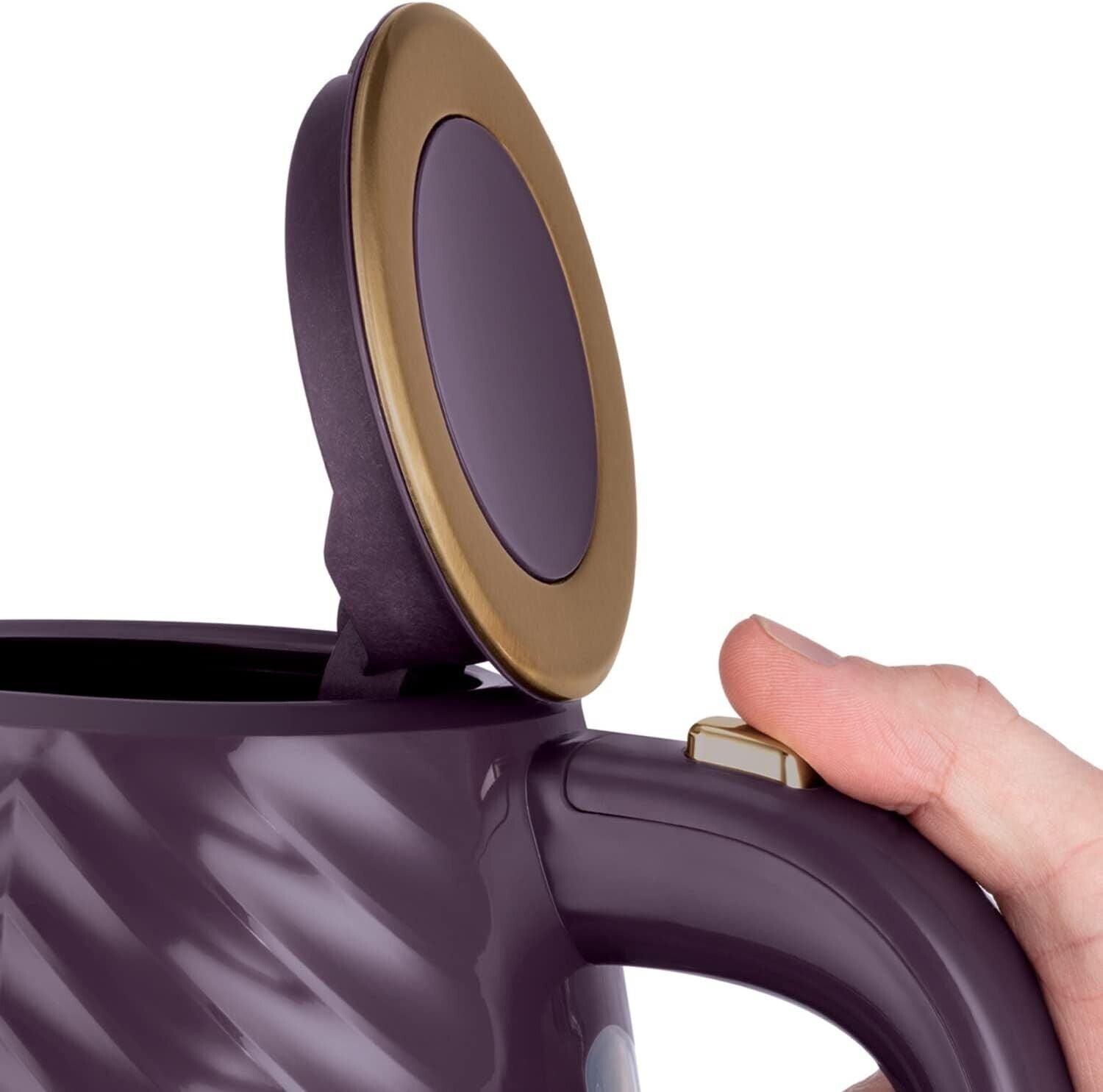 Russell Hobbs Groove Jug Kettle 26383 (Mulberry) - Vibe Home