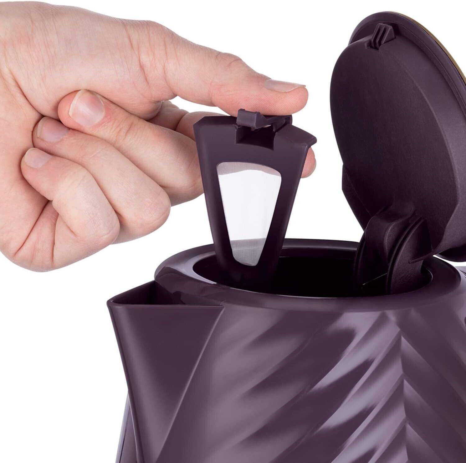 Russell Hobbs Groove Jug Kettle 26383 (Mulberry) - Vibe Home