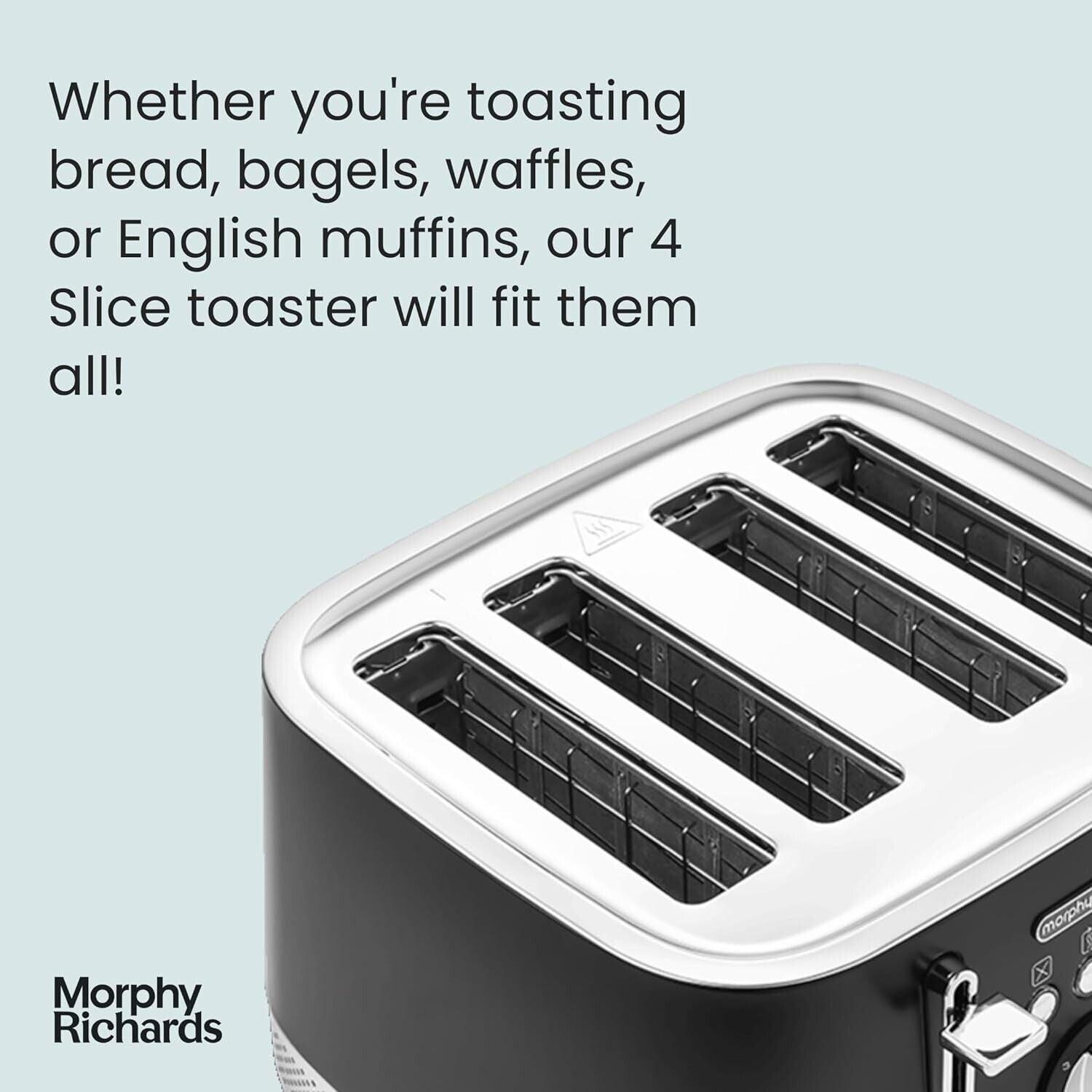 Morphy Richards Illumination 4 Slice Toaster 248020 (Black).
