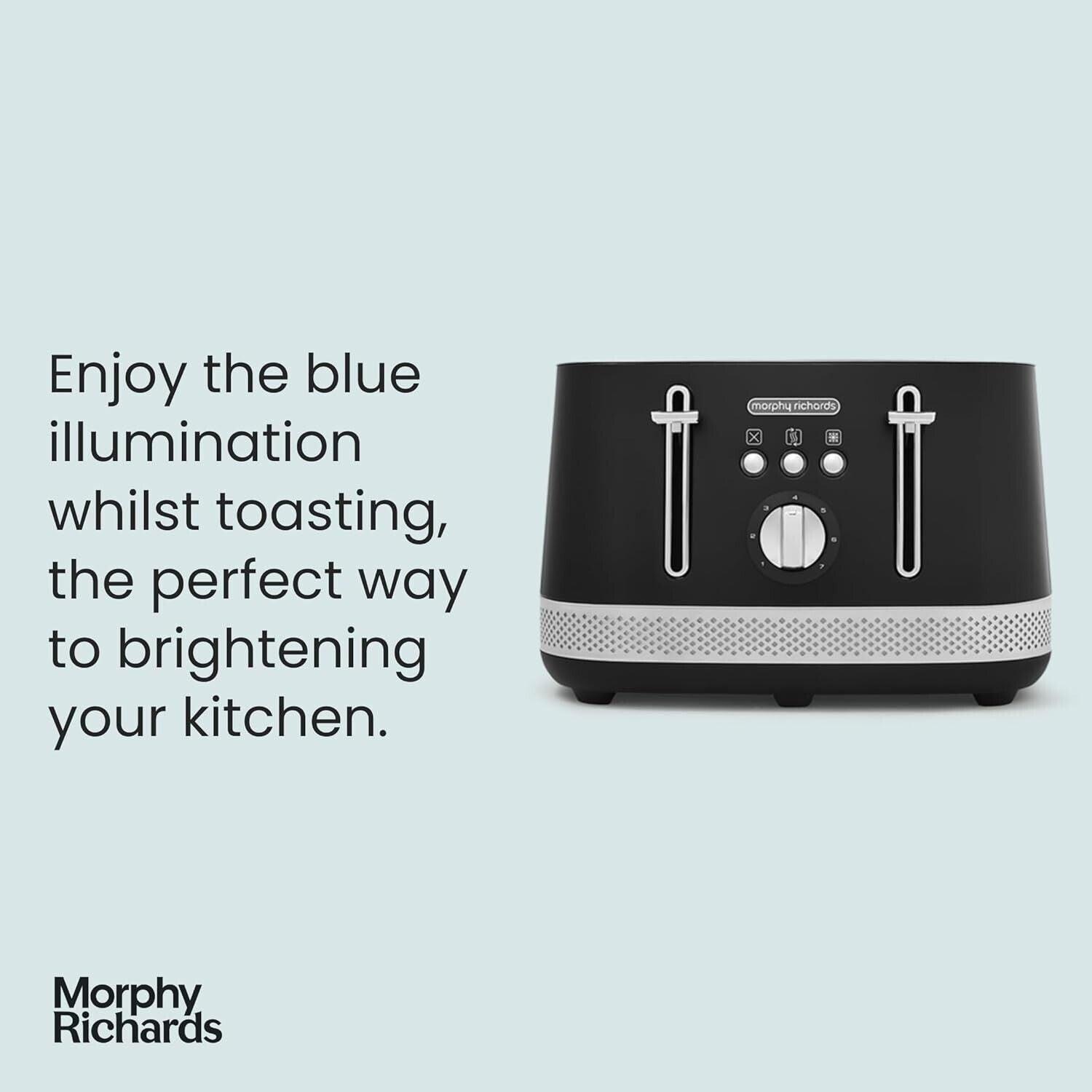 Morphy Richards Illumination 4 Slice Toaster 248020 (Black).