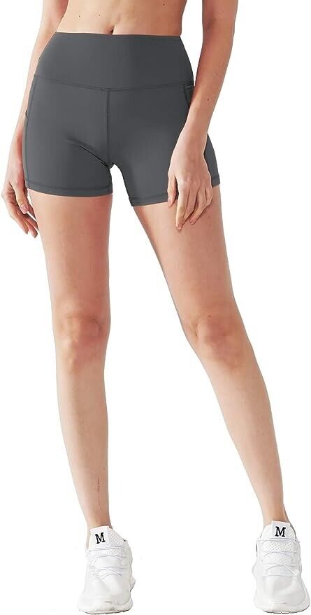 Womens Activewear Shorts XL - 3XL Elastic Stretch High Waist Support (3 Pack)