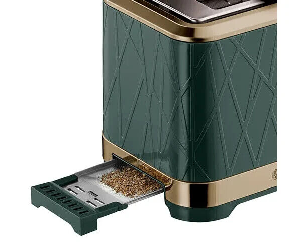 Russell Hobbs 2 Slice Toaster Gold Accents 26121 - Emerald Green