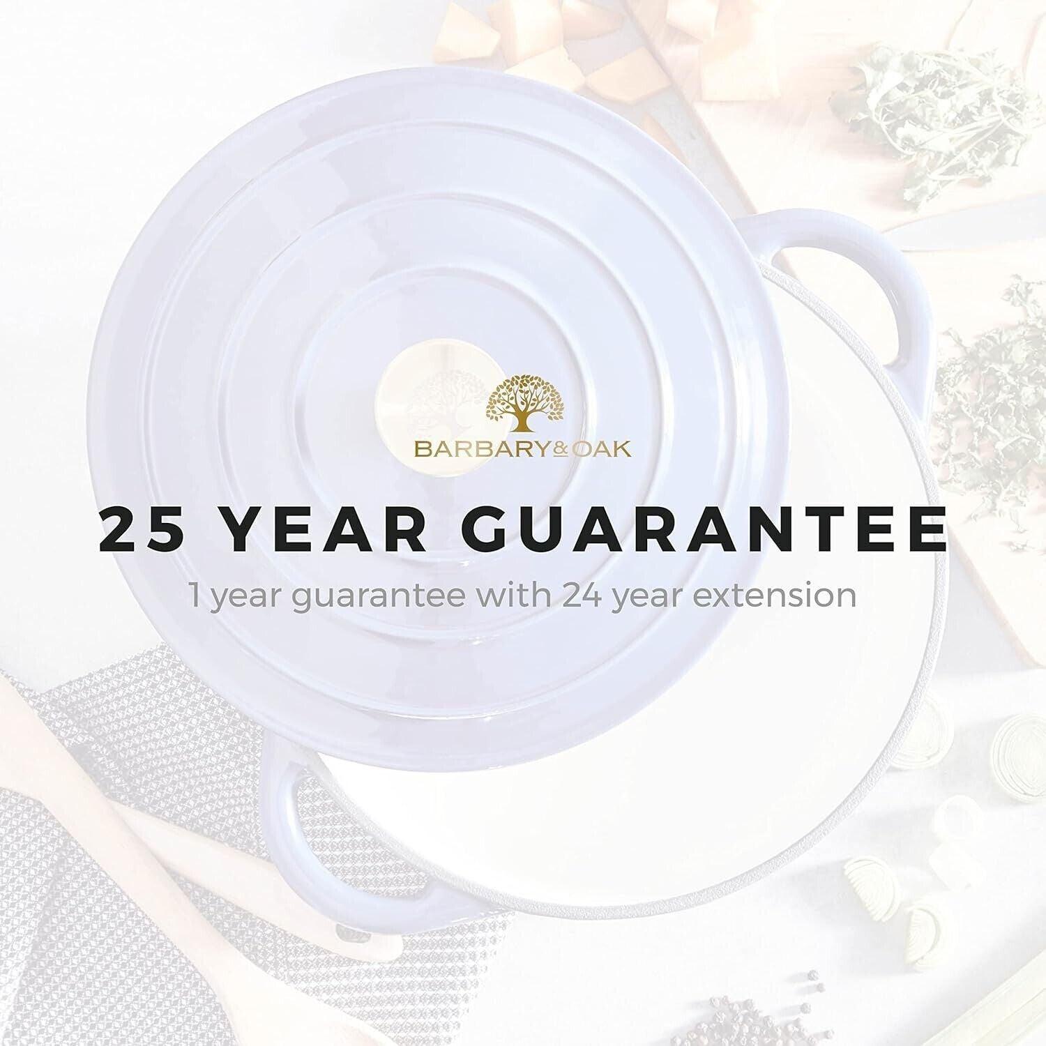 Barbary & Oak Cast Iron Casserole Pan 28cm (Blue).