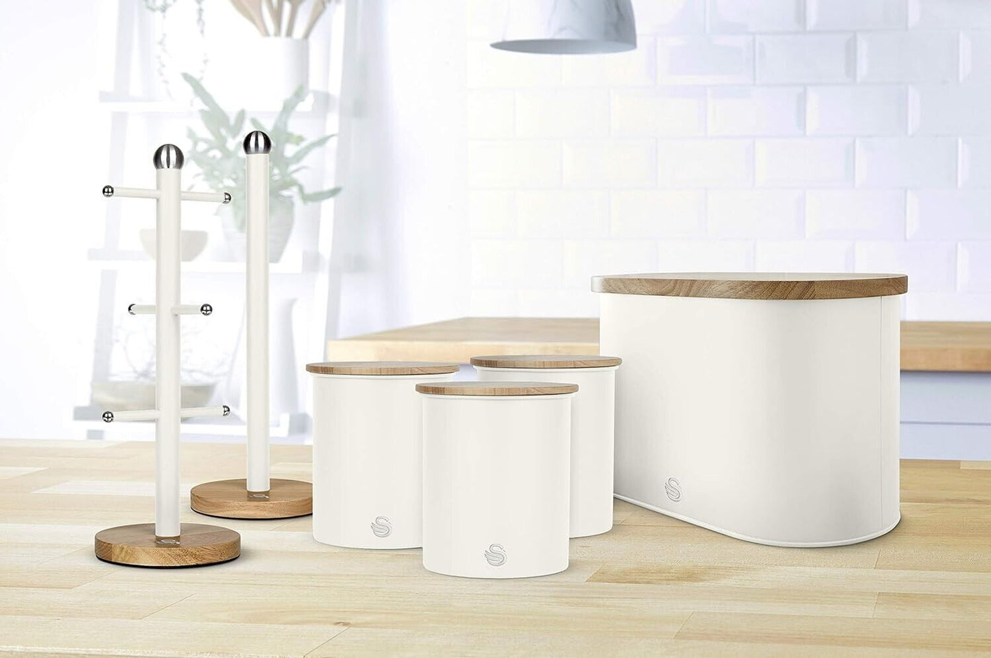 Swan Nordic Canister Set Scandi SWKA17513WHTN (White)