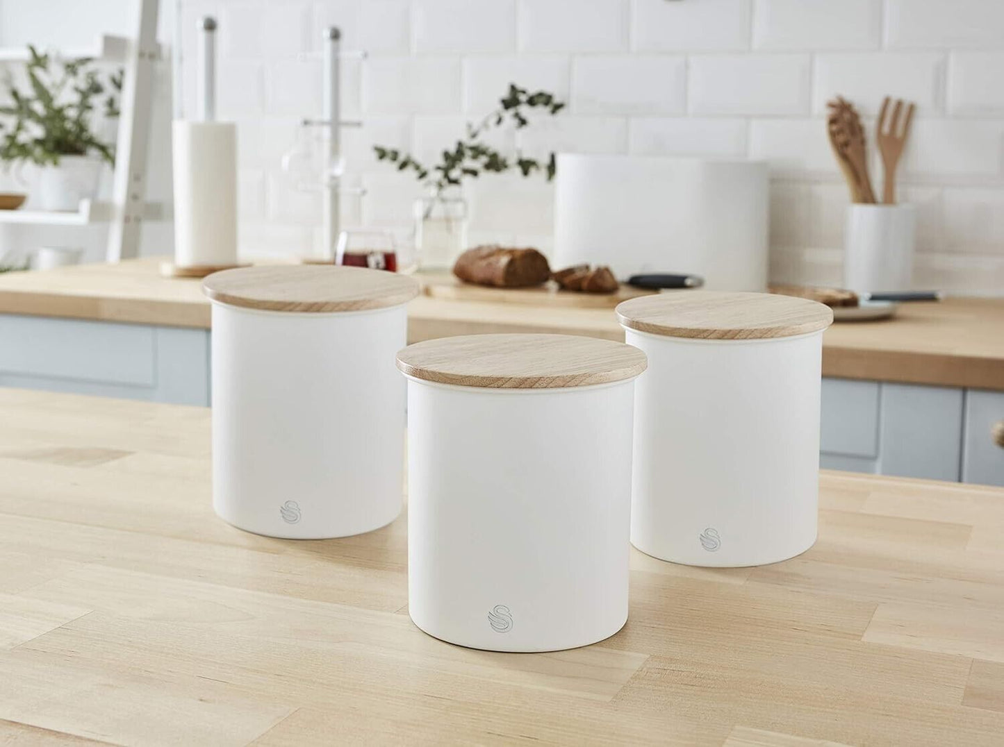 Swan Nordic Canister Set Scandi SWKA17513WHTN (White)