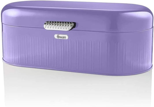 Swan SWKA1014PURN Retro Bread Bin, 44cm, Purple