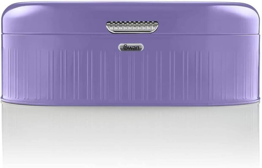 Swan SWKA1014PURN Retro Bread Bin, 44cm, Purple