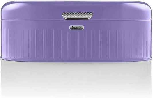 Swan SWKA1014PURN Retro Bread Bin, 44cm, Purple