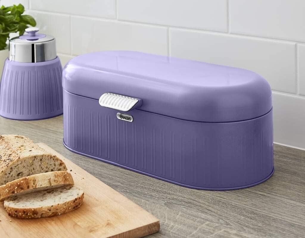 Swan Retro Bread Bin Kitchen Storage SWKA1014PURN (Purple)