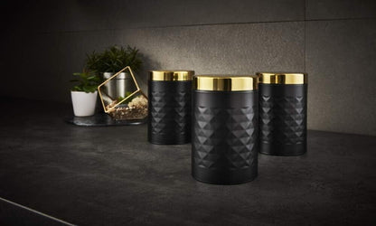 Swan Gatsby Canister Set Kitchen Canisters SWKA17523BLKN (Black)