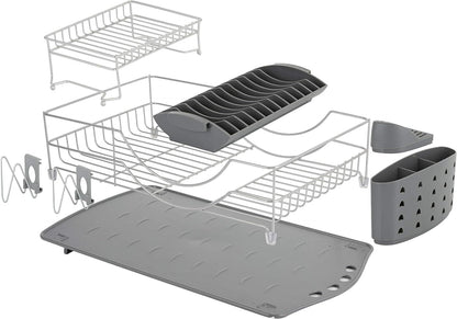 Tower Dish Rack Drainer Large Kitchen Sink T847002 (Grey)