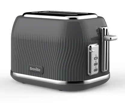 Breville 2 Slice Toaster - Modern Kitchen Dark Grey & Silver Accents VTT889