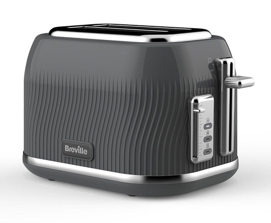 Breville 2 Slice Toaster - Modern Kitchen Dark Grey & Silver Accents VTT889