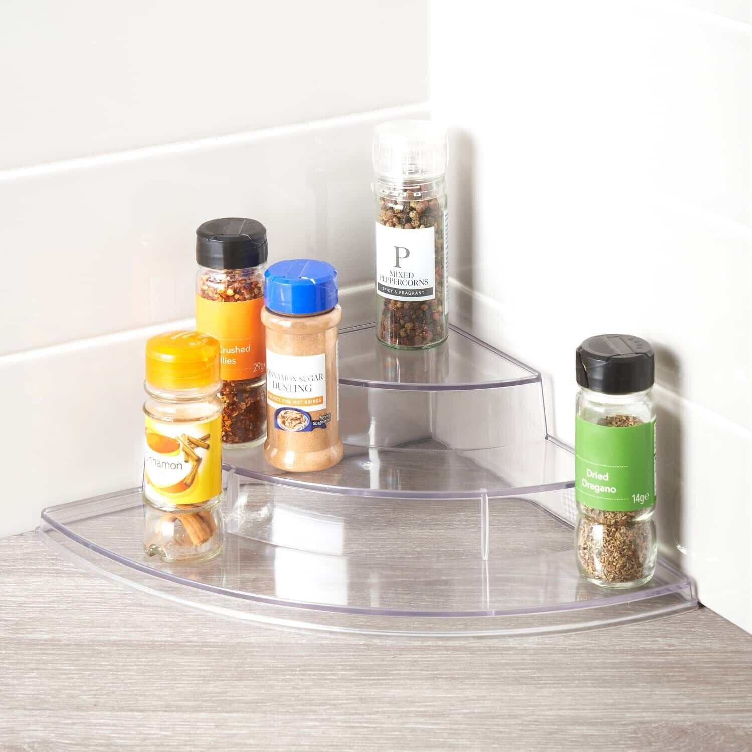 Kitchen Storage Organiser Cupboard Spice Rack Space-Saving